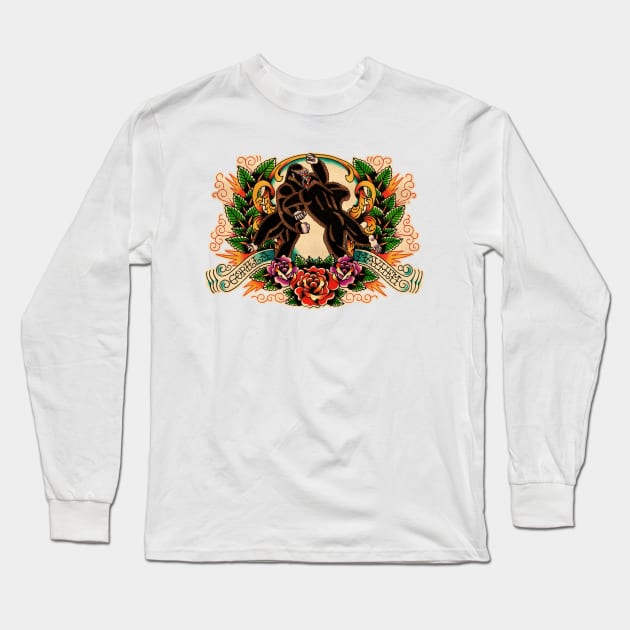 Gorilla Mayhem Long Sleeve T-Shirt by Don Chuck Carvalho